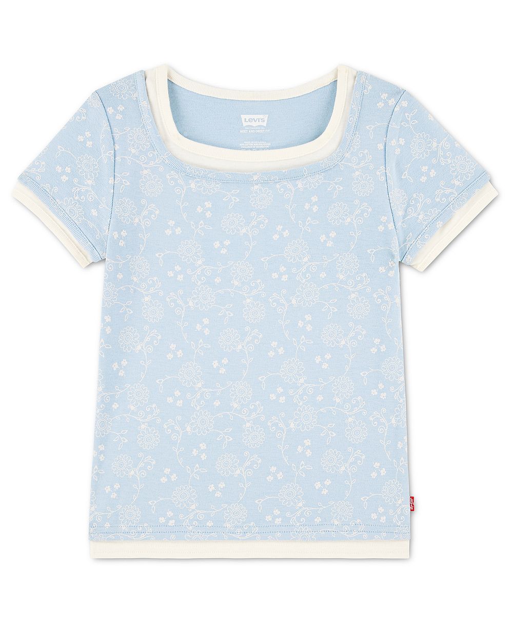 Levi's Girls' 7-16 Layered Short-Sleeve T-Shirt