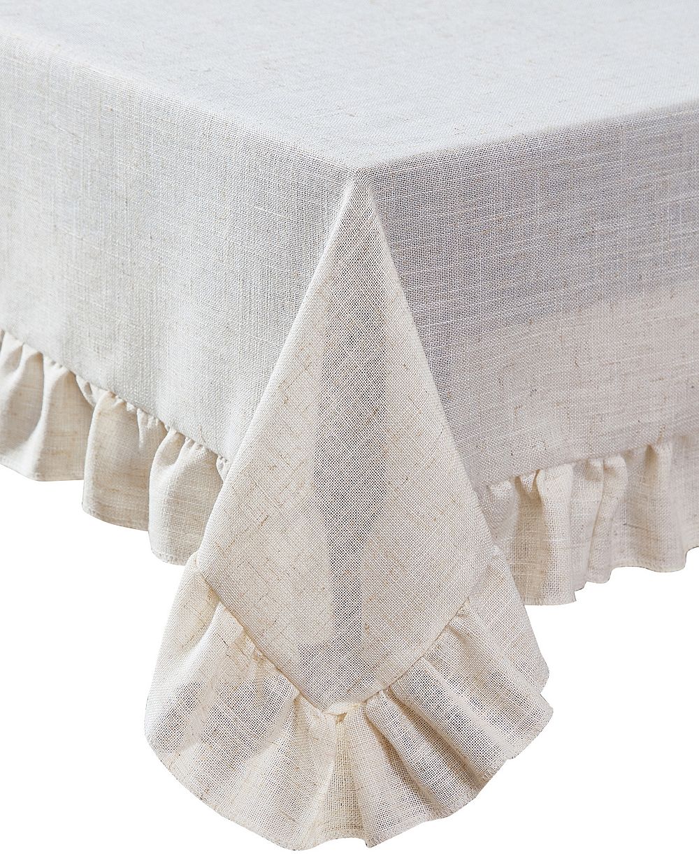 Laura Ashley Seville Ruffle Tablecloth, 60" x 84"