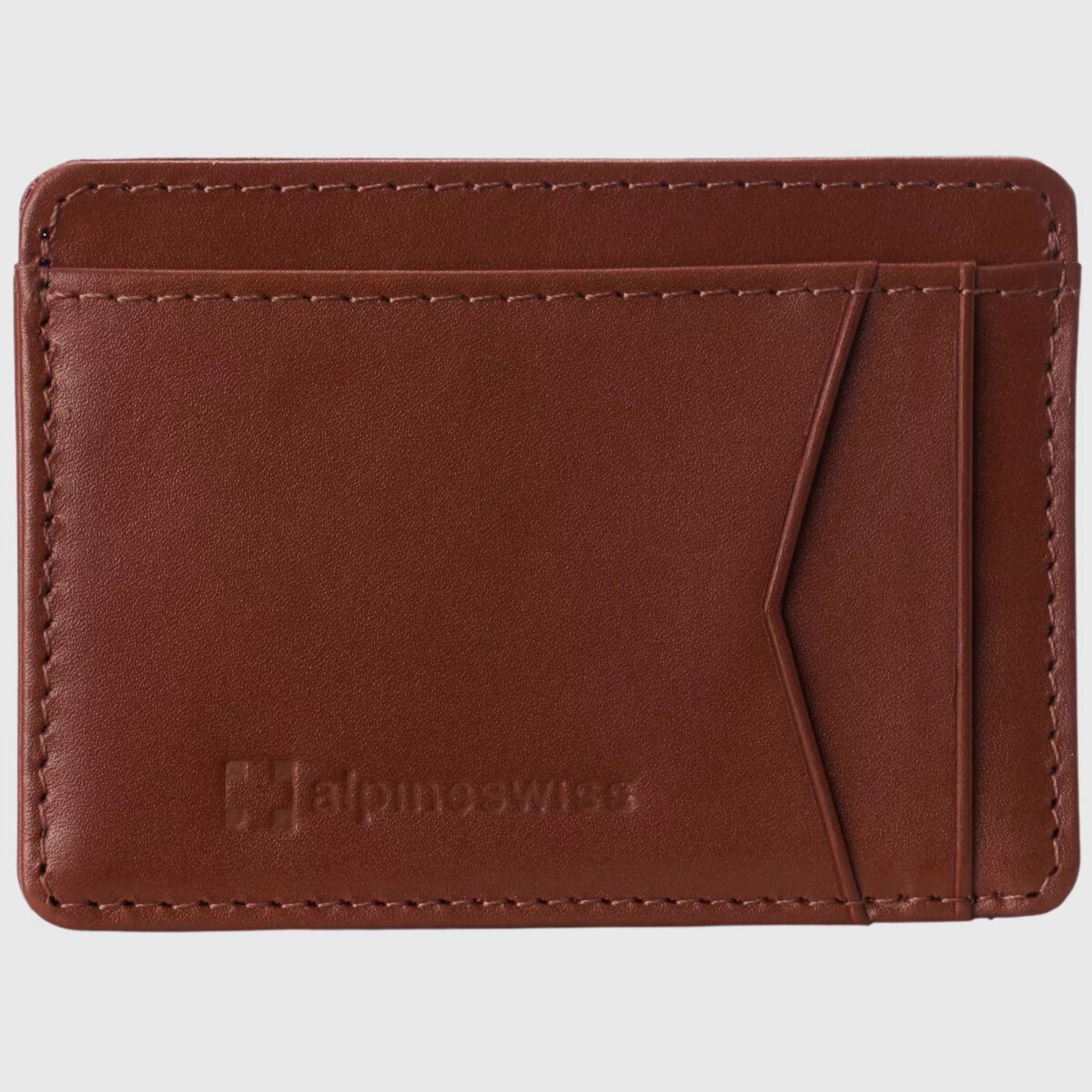 Alpine Swiss Men's Men RFID Safe Minimalist Front Pocket Wallet Leather Thin Card Case