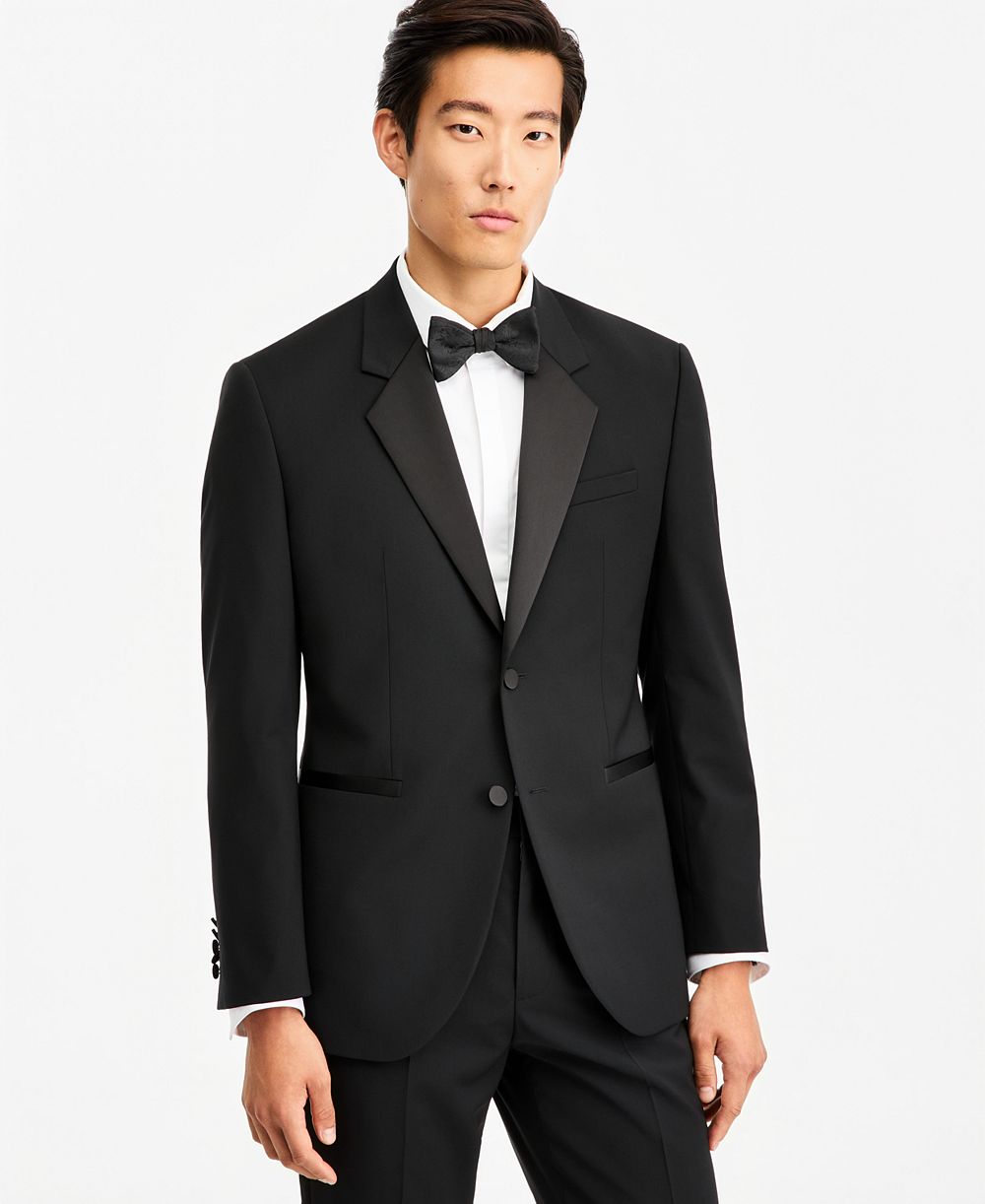 HUGO by Hugo Boss Мужской смокинг Modern-Fit, шерстяная смесь, Super Flex Stretch