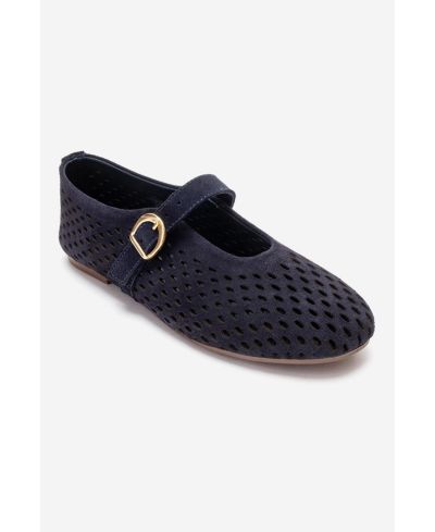 Navy suede