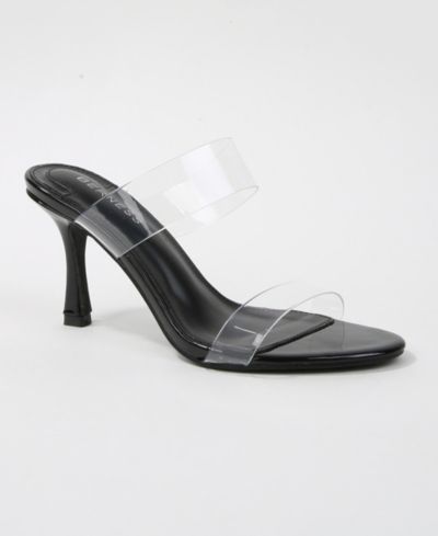 BERNESS Women's Calia Clear Strap Heeled Slides