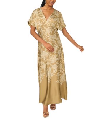 CeCe Women's Dolman-Sleeve V-Neck Maxi Dress