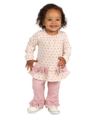 Rare Editions комплект топ и леггинсы Heart Double Knit Top and Rib Legging