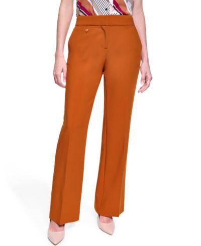 Женские расклешенные брюки KARL LAGERFELD PARIS Full Length Mid-Rise Flare Pants