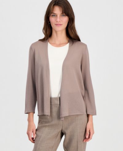 Kasper Women's Open-Front A-Line Cardigan
