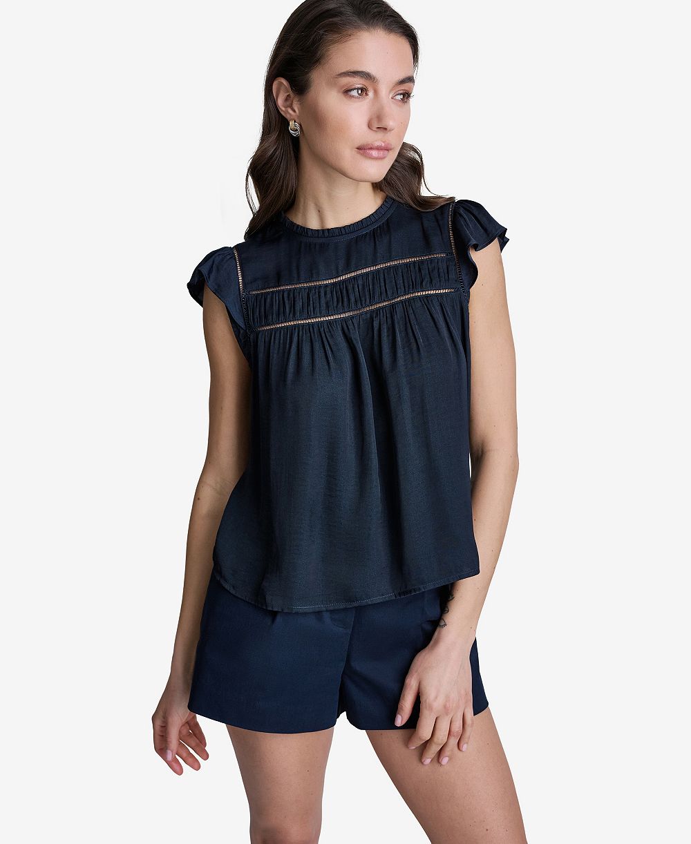 BCBG Женская блузка с воланами на рукавах