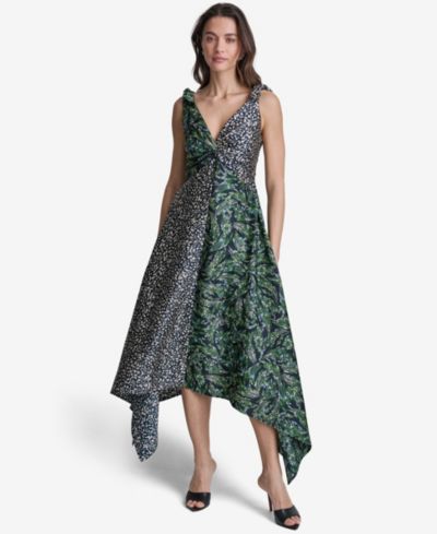 Женское платье BCBG Printed V-Neck Hem