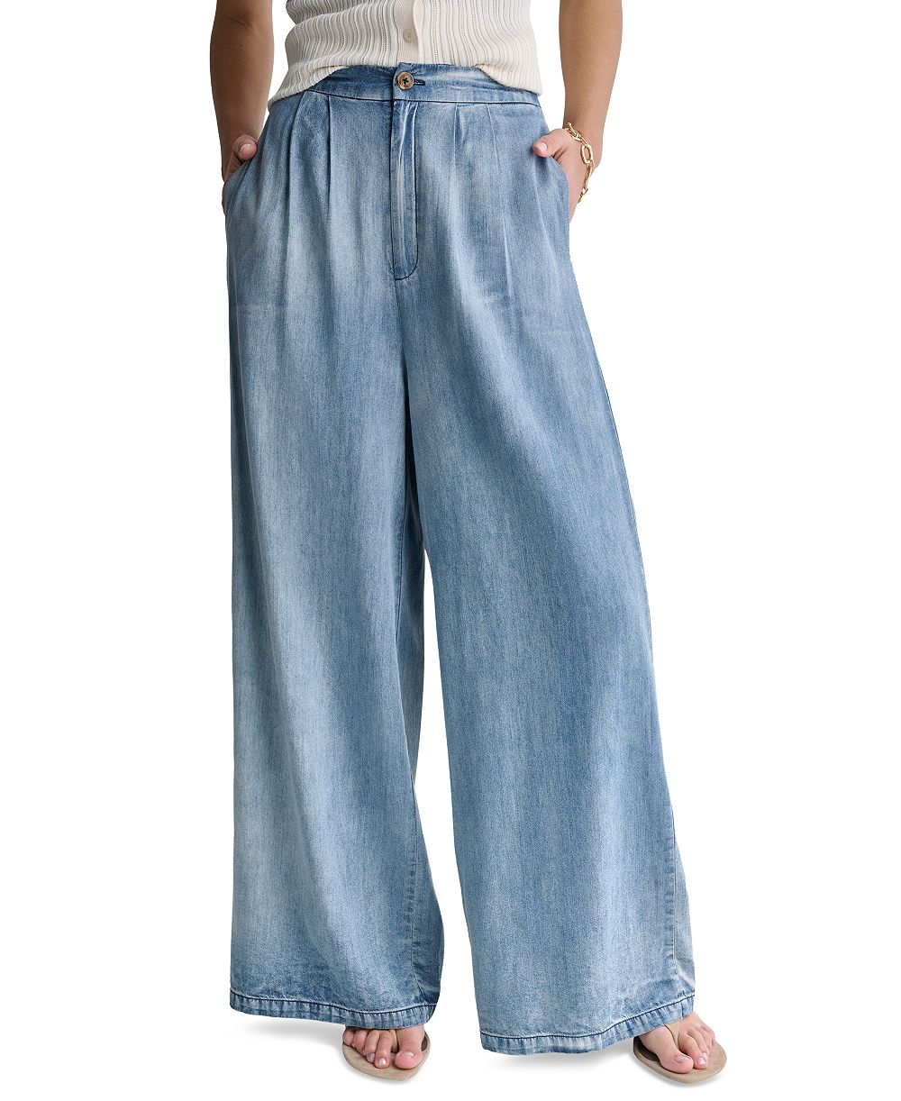 BCBG Женские High-Rise Wide-Leg Denim Pants