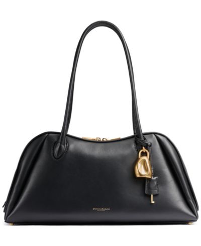 Большая кожаная сумка на плечо Donna Karan New York Terry