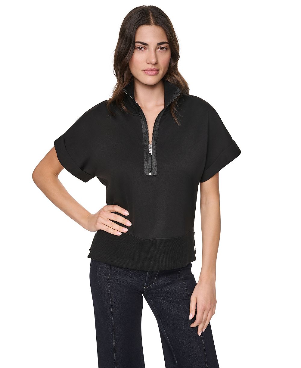 DKNY Women's Half-Zip Collar Jacket