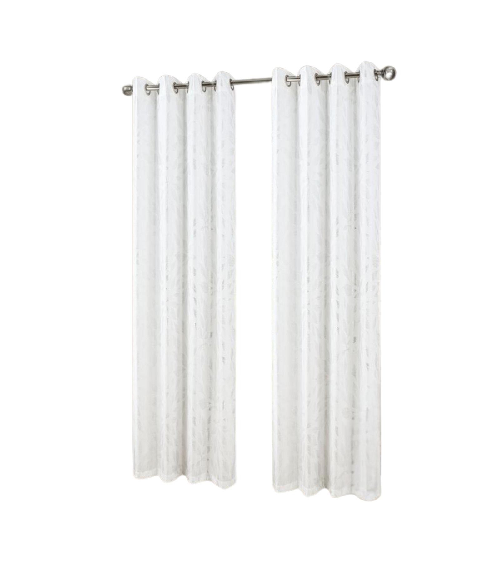RT Designers Collection Bexley Foil Jacquard Polyester Window Curtain Grommet Panel 52" x 84"