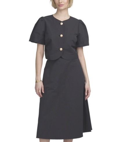 ELLE Collection Women's Shirred Sleeve Top