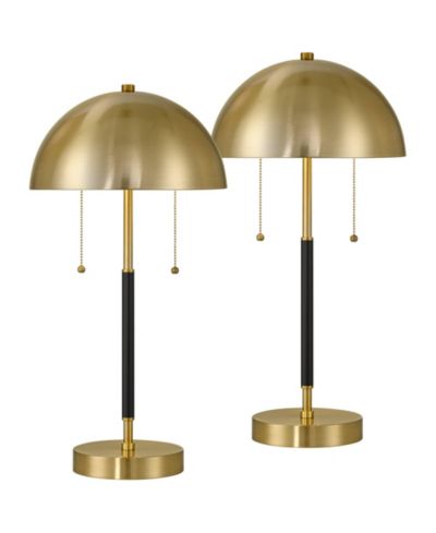 Набор из 2 настольных ламп 360 Lighting Pierre 23"H металлический купол с USB