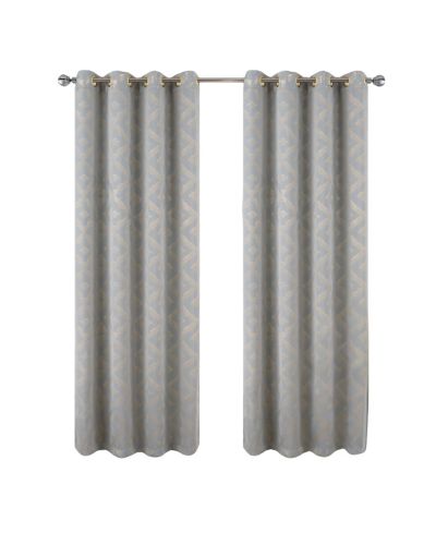 RT Designers Collection Heathrow Halo Foil Blackout Polyester Window Curtain Grommet Panel