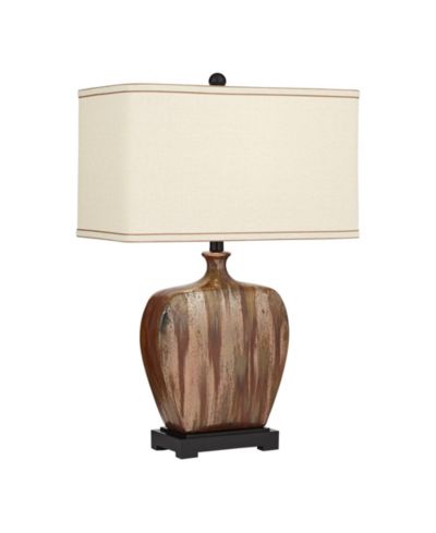 Настольная лампа Possini Euro Design Julius Modern 27" Tall Copper с USB Charging Port Dimmer Switch Drip Ceramic