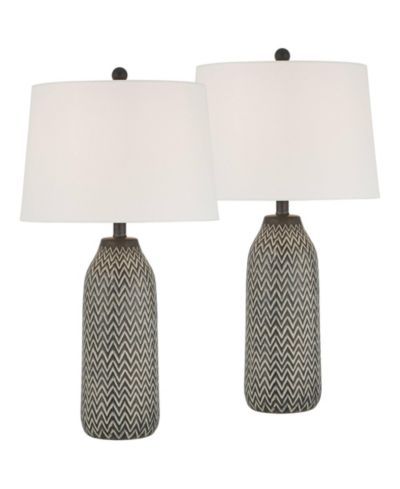 Набор настольных ламп 360 Lighting Arizona 27 1/2" Tall Modern Southwestern 3-Way Zig-Zag Finish