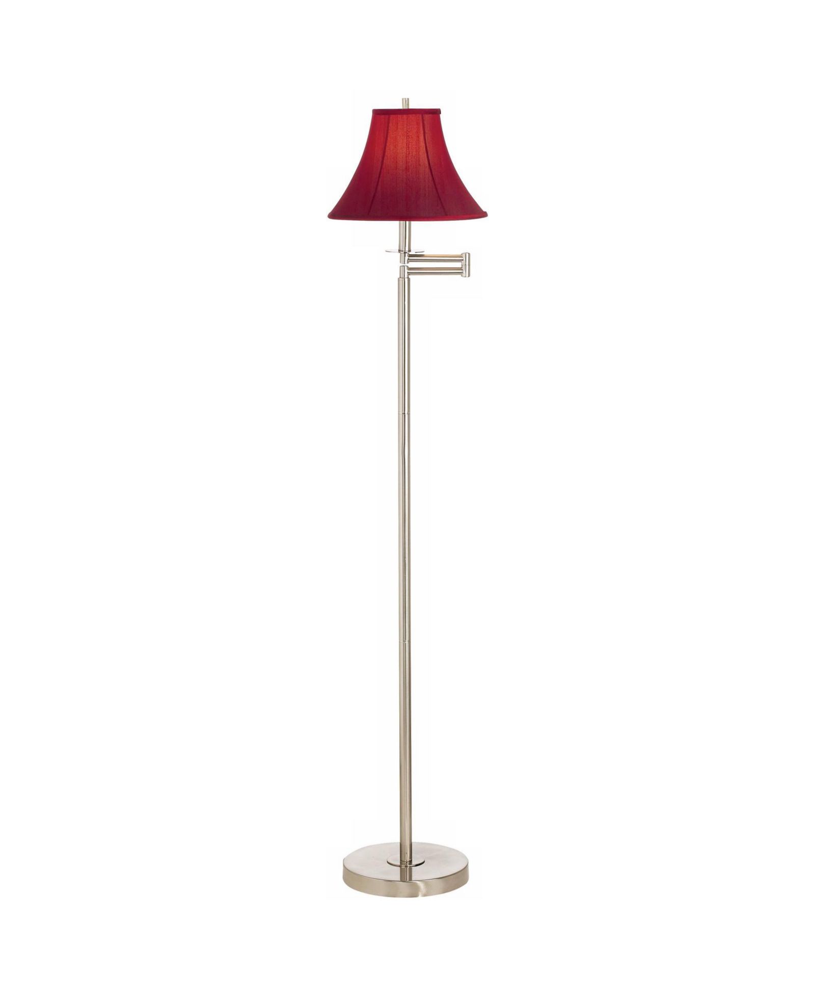 360 Lighting Modern Swing Arm Floor Lamp Tall Brushed Nickel for Living Room Reading Bedroom Office