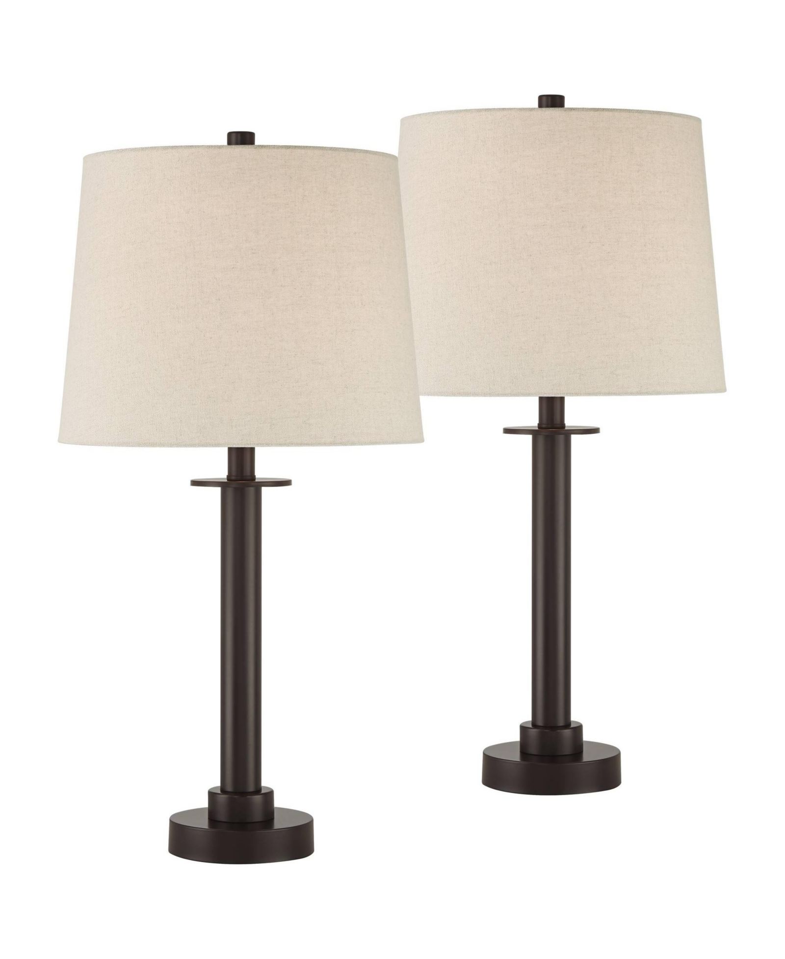 360 Lighting Rockford High Farmage Rustic настольные лампы (набор из 2 шт.) с USB-портом, металлические, для гостиной