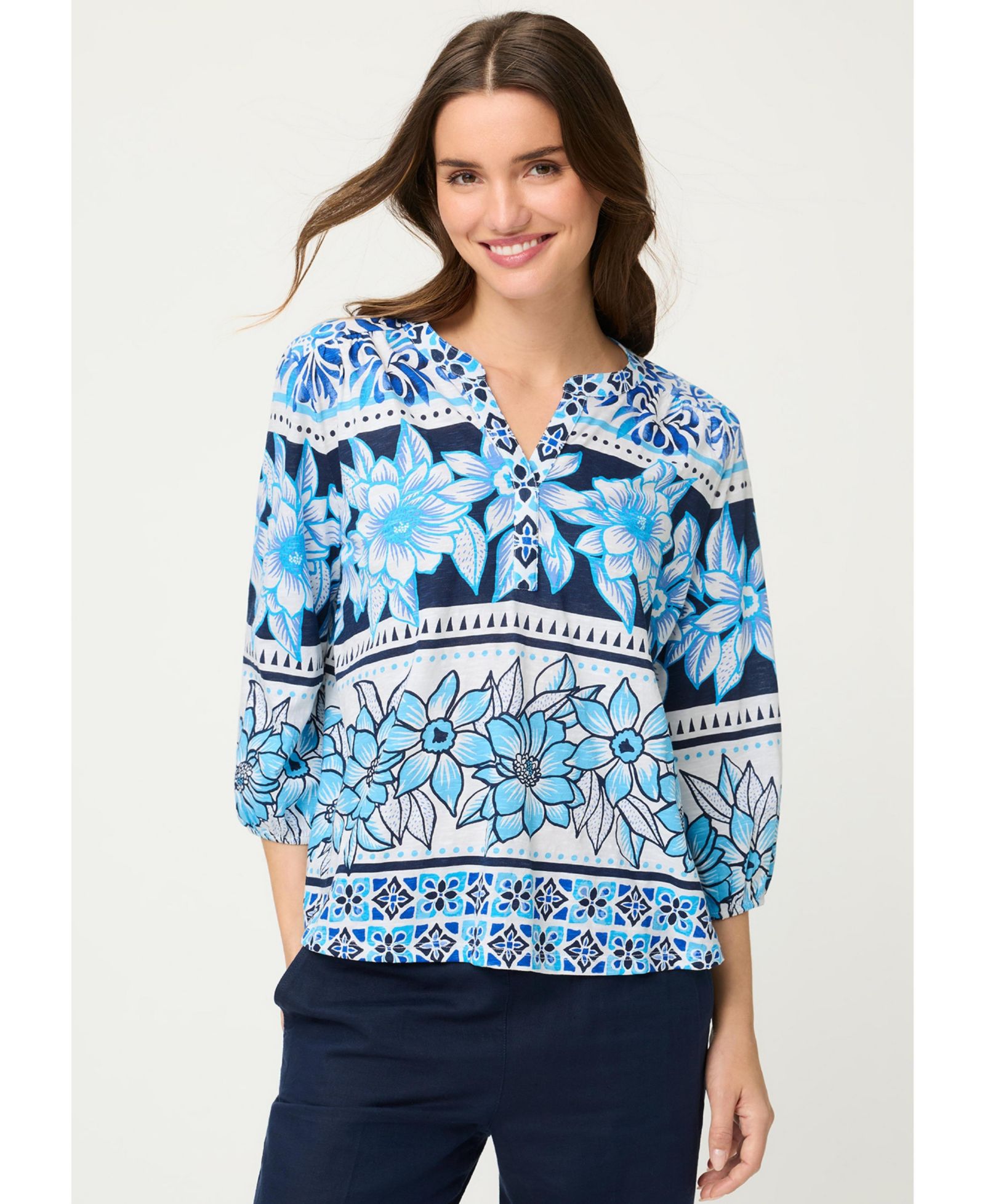 Olsen Women's Floral Panneaux T-Shirt
