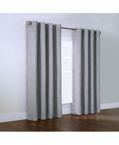 Habitat Linum Solid Textured Inspired Allure Home or Office Light Filtering Grommet Curtain Panel