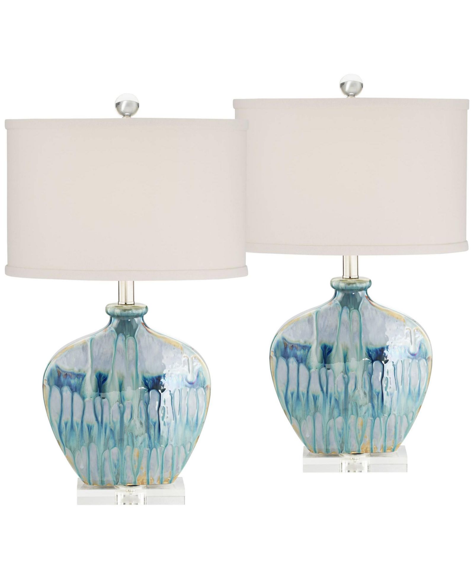 Набор из 2 настольных ламп Possini Euro Design Coastal из керамики, 25" High