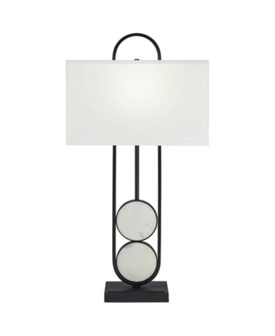 Геометрическая настольная лампа в стиле мид-сенчури 360 Lighting Eleanor 32 1/4" Tall из металла и мрамора для гостиной