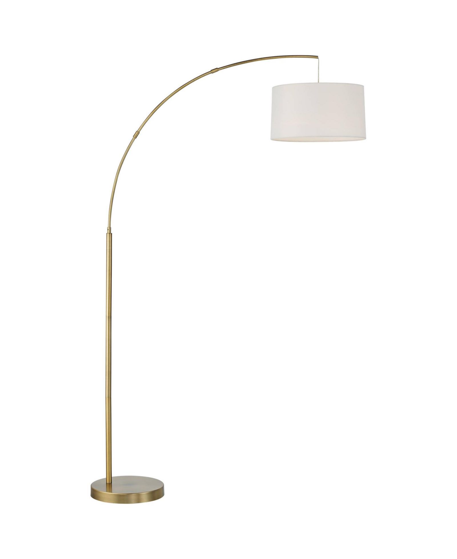 360 Lighting Cora Modern Industrial 72" Tall Arc Floor Lamp with Smart Socket Brass Metal  for Living Room Reading