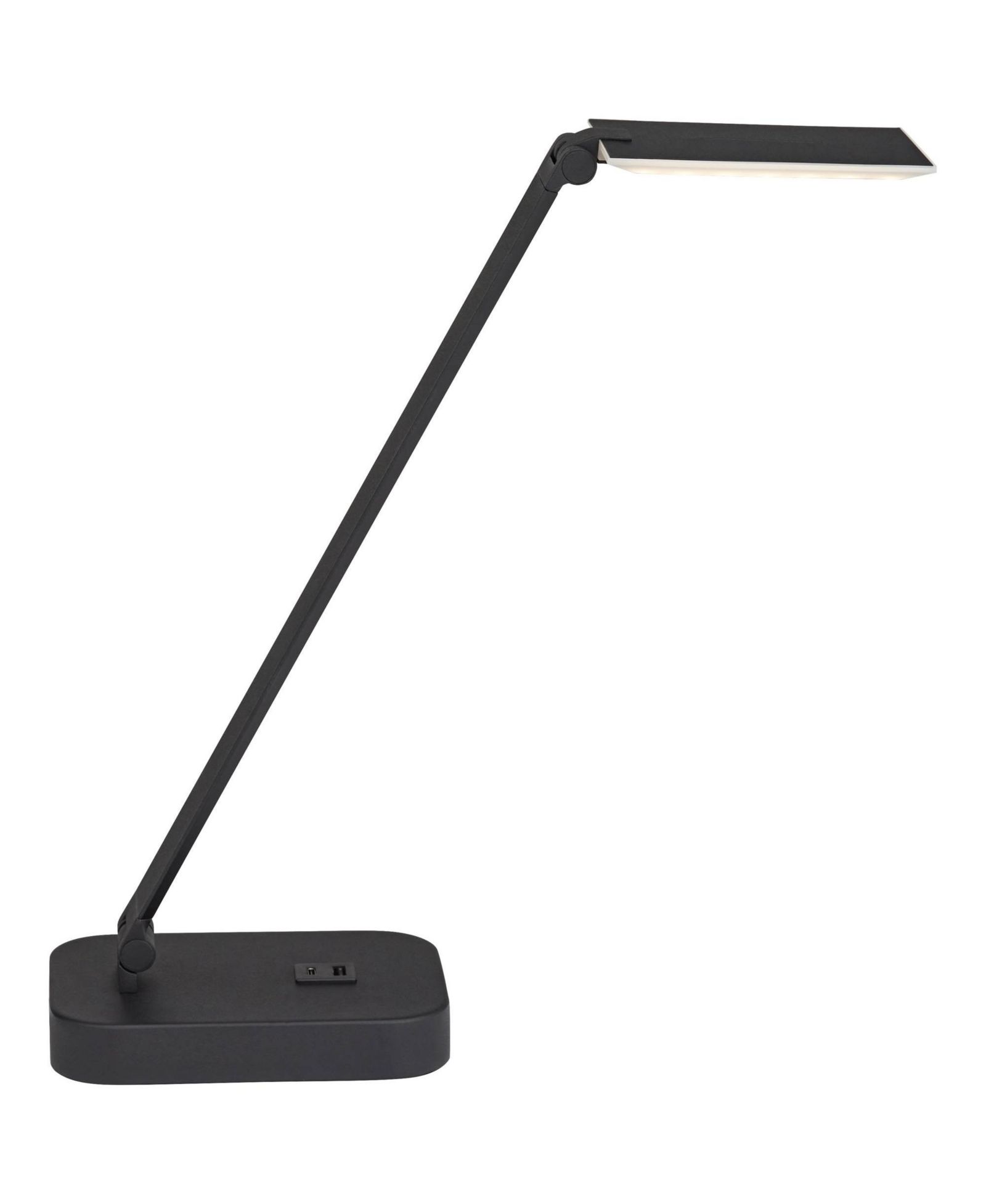 Possini Euro Design Rayven 22" High Modern Desk Lamp Adjustable Height LED USB Port  Finish Metal Single Home Office Charging