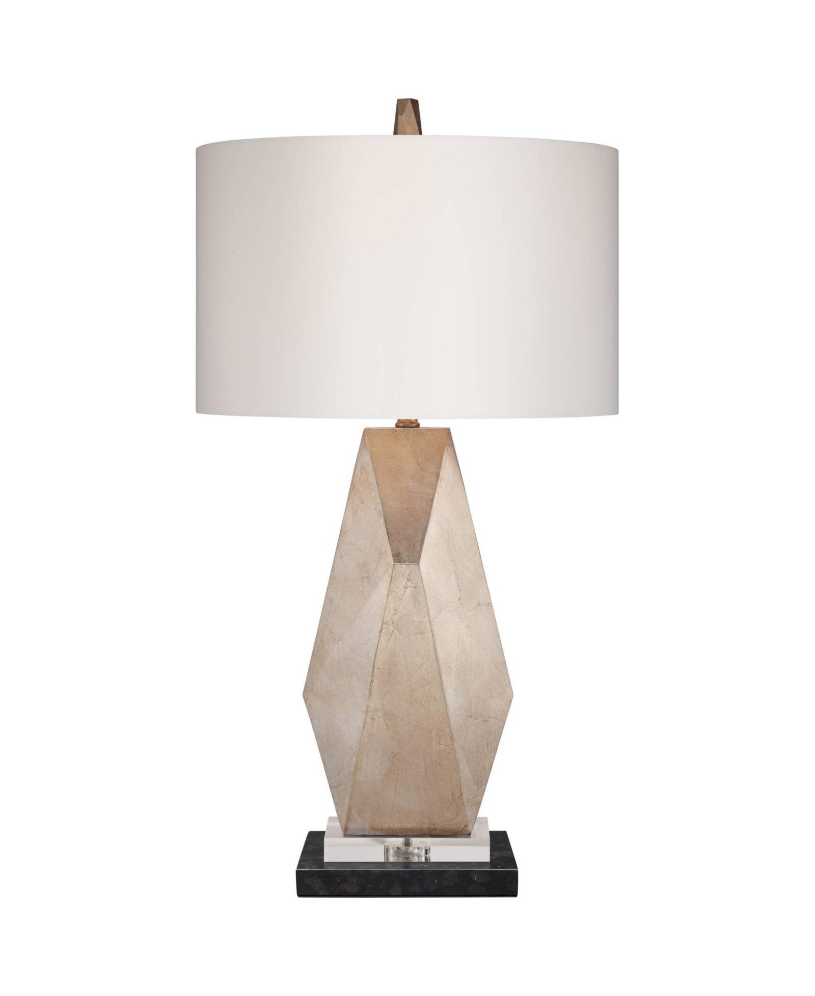 Possini Euro Design Modern Table Lamp with  Marble Riser 32 1/2" Tall Champagne Drum Shade for Bedroom Living