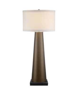 Современная настольная лампа Possini Euro Design Marble Riser 36" Tall Dark Gold Glass Shade для спальни и гостиной