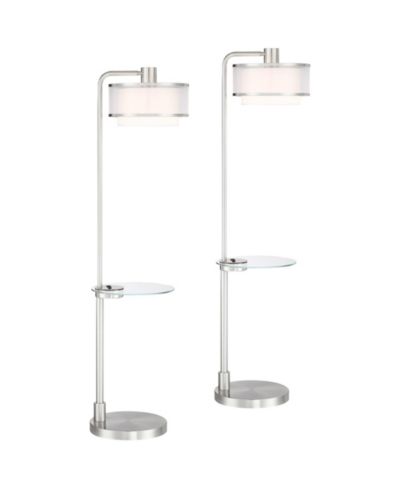 Possini Euro Design современные напольные лампы с USB-портом, комплект из 2 шт