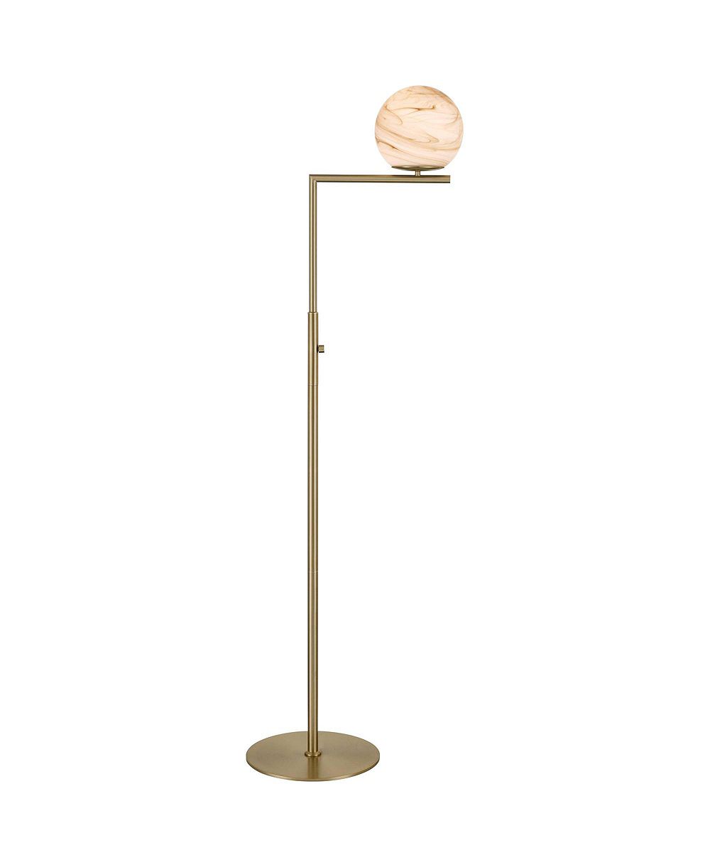 Possini Euro Design Possini Euro Jupiter 62 1/2" High Soft Brass and Glass Floor Lamp