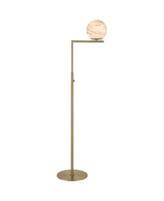Possini Euro Design напольный светильник из латуни и стекла, 62 1/2"