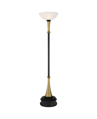 Торшер Possini Euro Design Burbank Modern Art Deco с высокой стойкой и матовым стеклянным плафоном для гостиной