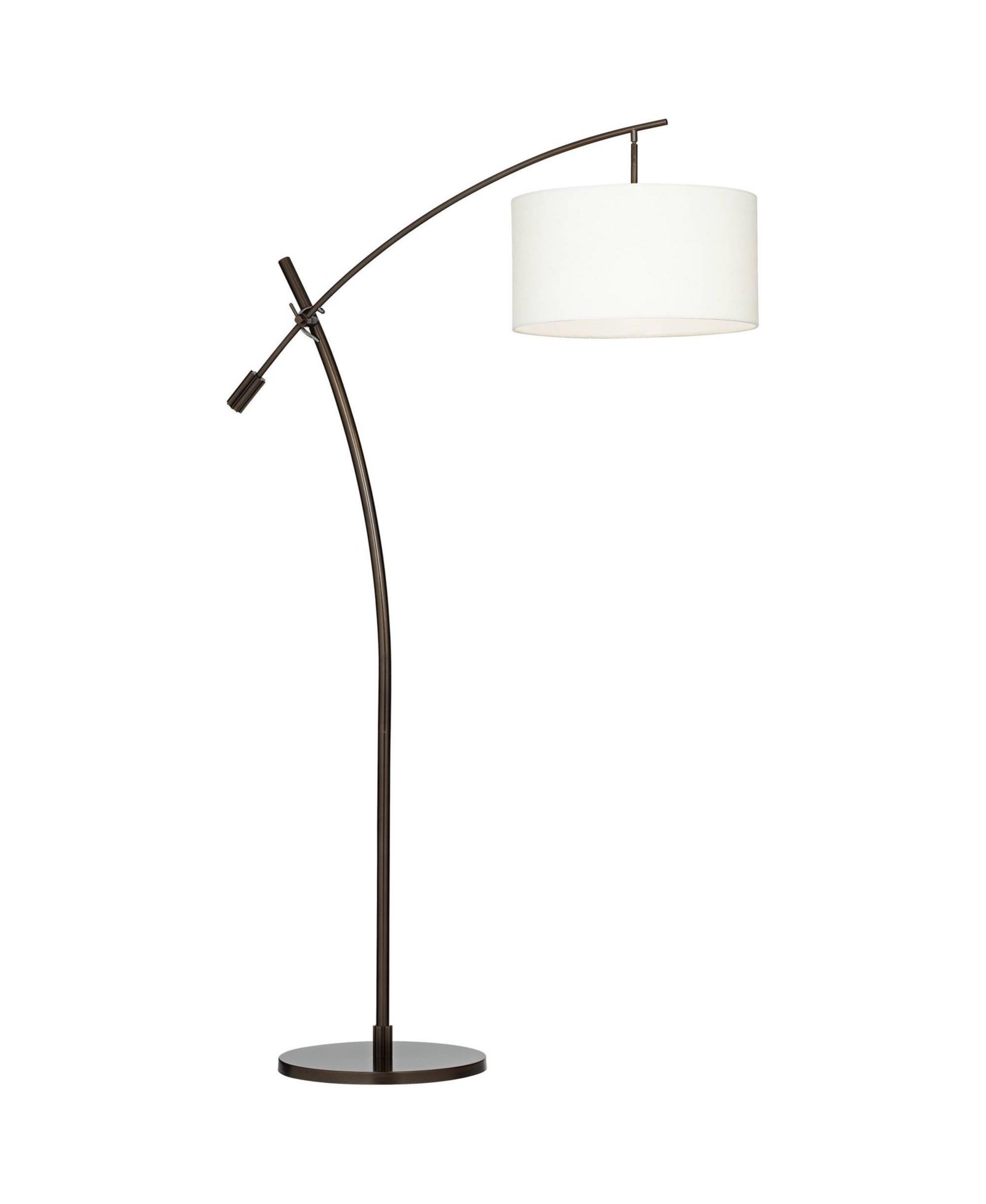 Настольная лампа Possini Euro Design Montrose Modern Arc с USB Charging Port Bronze Drum Shade