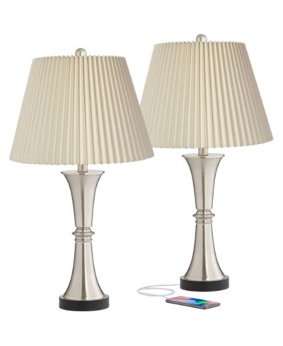 Настольная лампа 360 Lighting Seymore Modern Touch 26" High Set of 2 с USB Charging Port LED