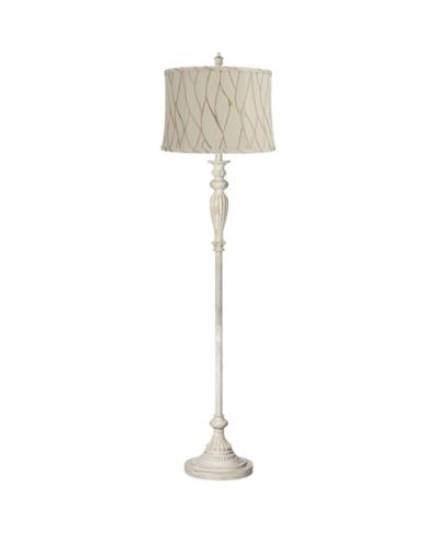 360 Lighting напольный торшер Colonnade Traditional Cottage 60" Tall Metal Antique Office Drum Kinmen Cream Shade