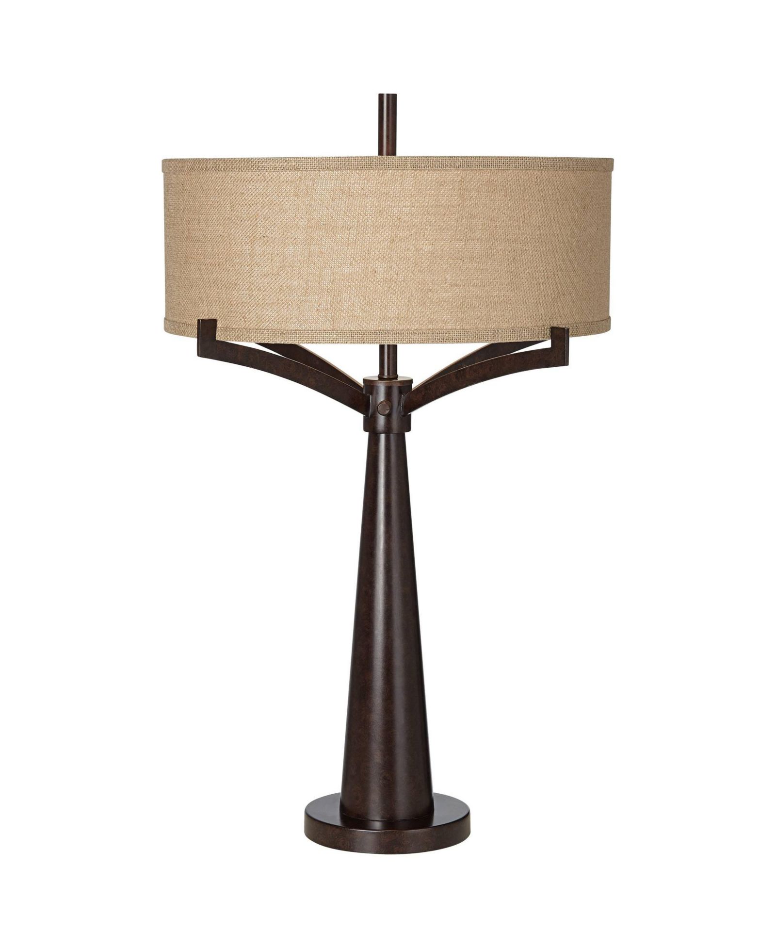 Franklin Iron Works 31.5" Tall Rustic Farmhouse Table Lamp with USB Charging Port