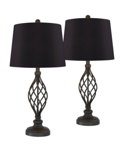 Franklin Iron Works Annie Modern Industrial настольная лампа 28" Tall, комплект из 2 шт