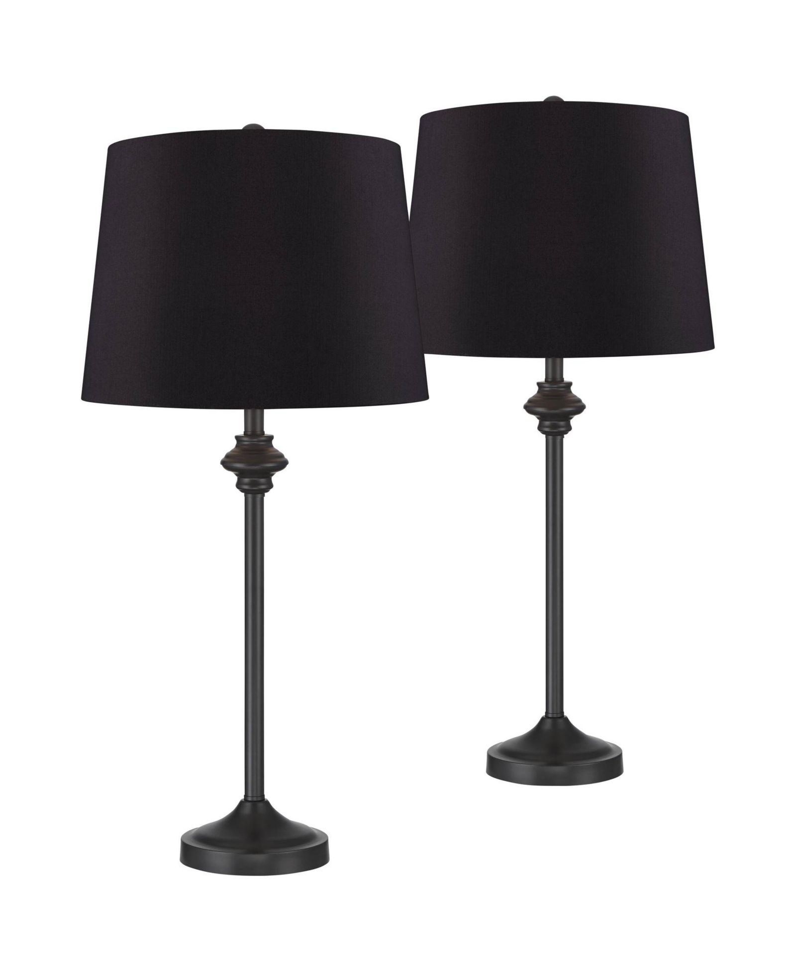 360 Lighting современные индустриальные настольные лампы Lynn Set of 2 Metal Faux Drum Shade