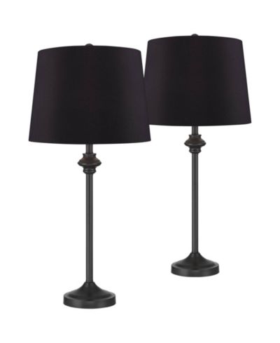 360 Lighting современные индустриальные настольные лампы Lynn Set of 2 Metal Faux Drum Shade