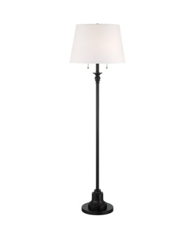 360 Lighting Spenser Traditional 58" Tall Standing Floor Lamp Skinny Pole Pull Chain Satin Metal Living Room Bedroom House
