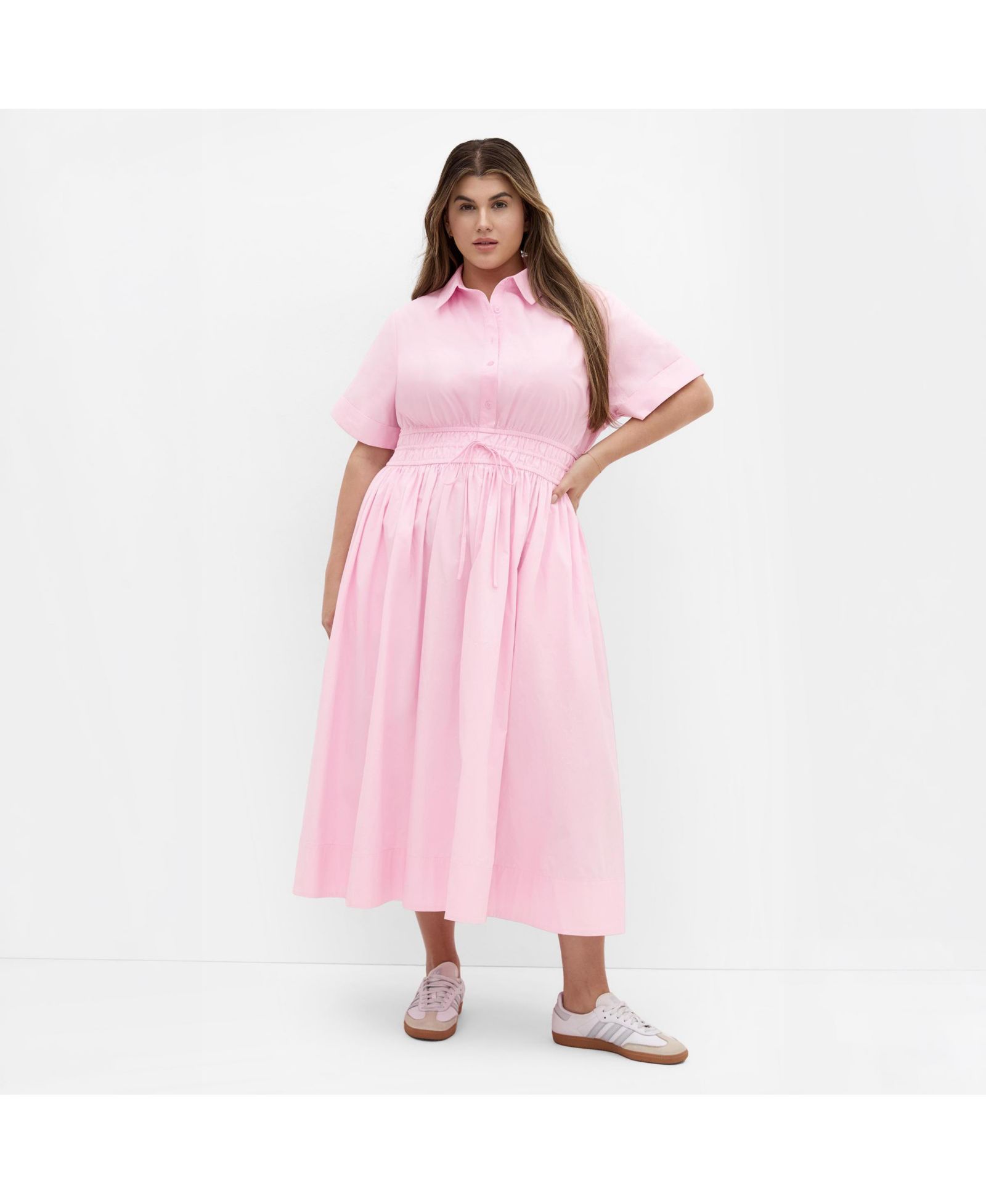 Платье-рубашка midi CITY CHIC Женское Plus Size Lana