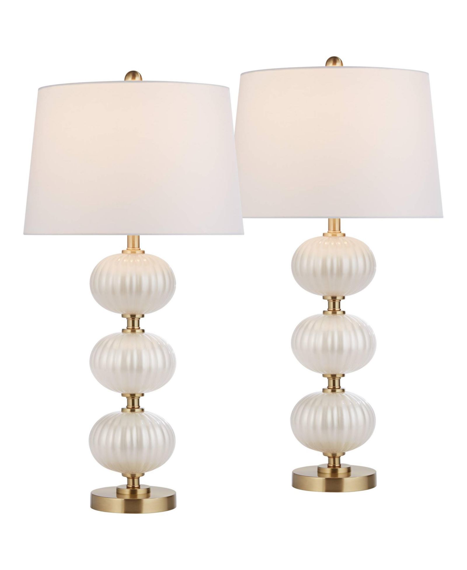Набор настольных ламп Possini Euro Design Grace 30"H из перламутрового стекла