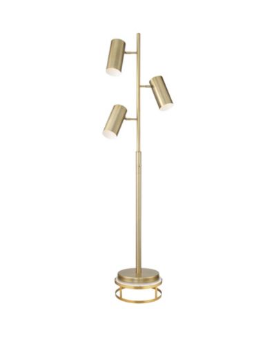 Possini Euro Design напольный торшер Canasta Trac Modern с 3-Light регулируемым металлическим абажуром