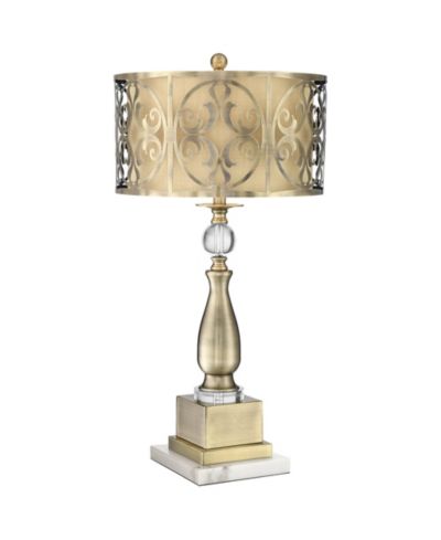 Настольная лампа Possini Euro Design Doris с мраморным основанием