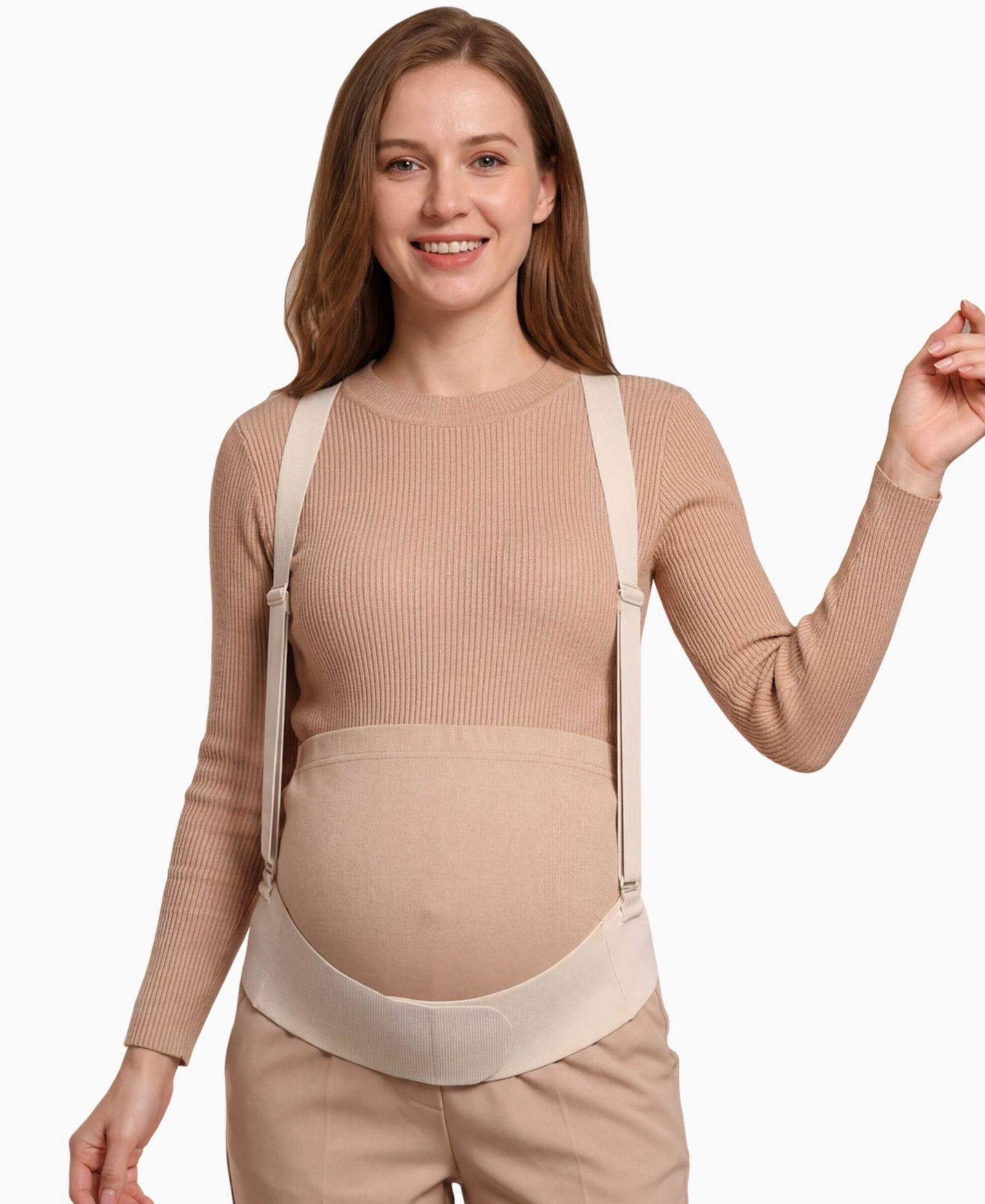 SUNVENO Seamless Maternity Support Belt with Back Stay
