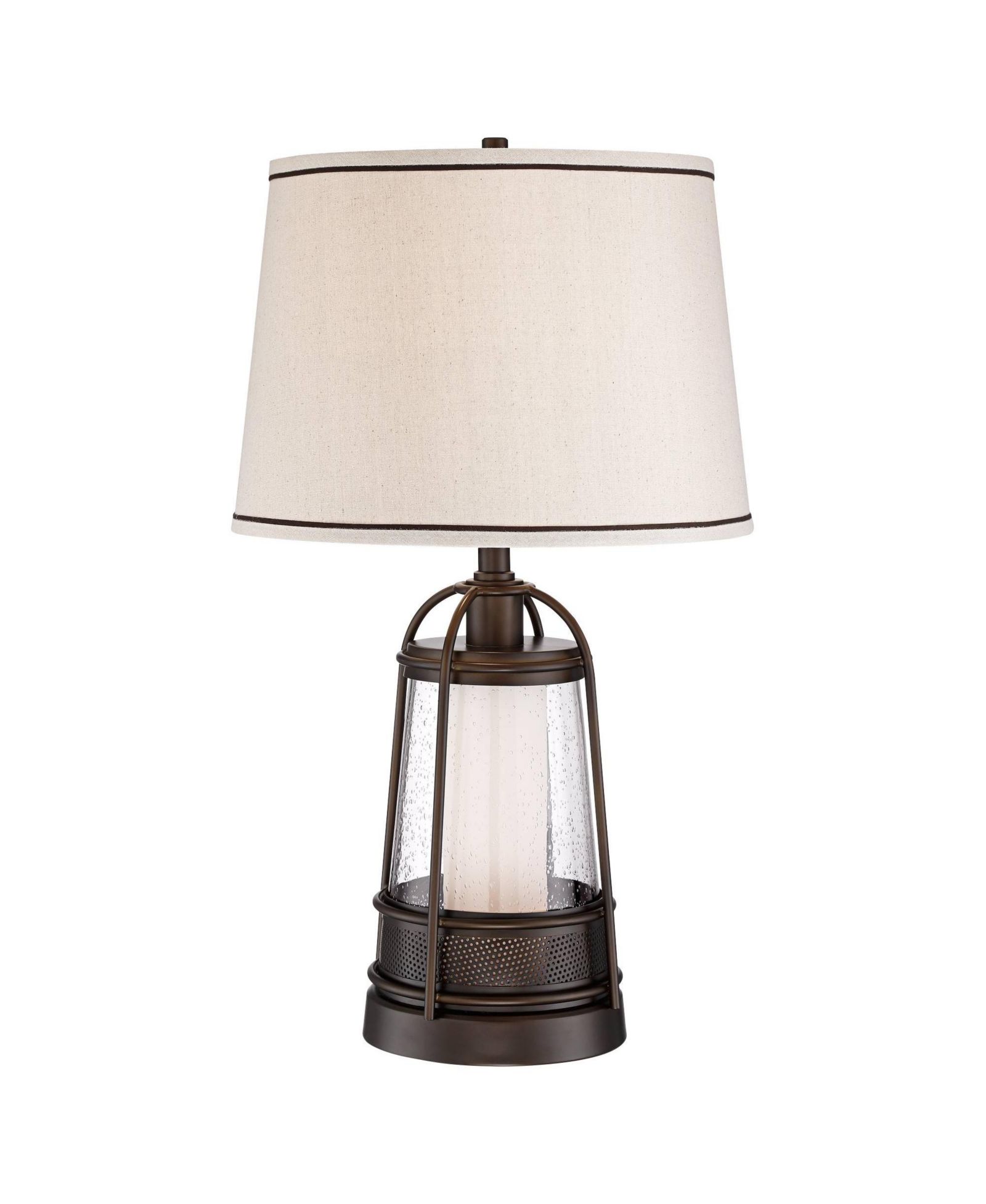 Franklin Iron Works настольная лампа в индустриальном стиле, 26" High, LED