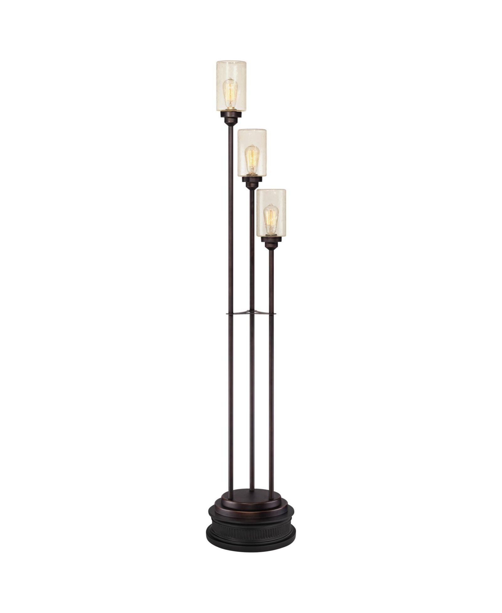 Franklin Iron Works Libby Modern Industrial Tree Floor Lamp with Riser 66" Tall Metal 3 Light Dimmable LED